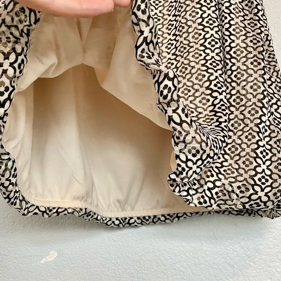 Sara Michelle Black & Cream Ruffle Sleeve Casual Workwear Blouse Top, Size L - Picture 10 of 13